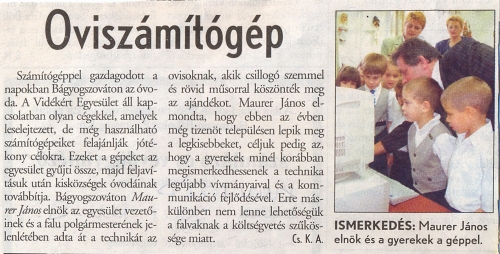2001.11.09 - Kisalföld - Oviszámítógép
