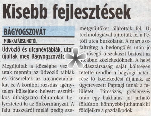 2009.06.29 - Kisalföld - Kisebb fejlesztések
