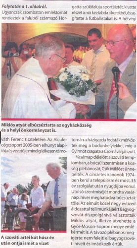 2009.07.29 - Rábaközpress - Bágyogszováti ünnepek 2
