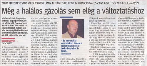 2010.06.25 - Kisalföld - Halálos gázolás