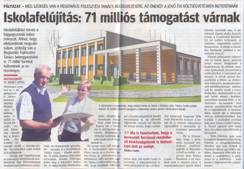 2010.06.29 - Kisalföld - Iskolafelújítás