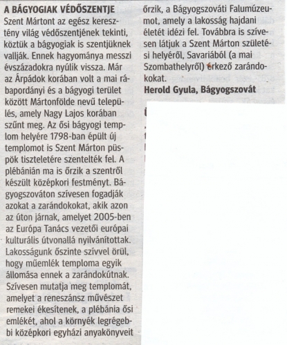 2010.10.12 - Kisalföld - Herold Gyula tudósítása
