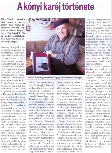 2010.11.10 - Rábaközi Magazin - Görcs Tivadar a karéjról