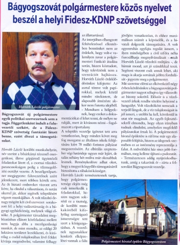 2010.11.17 - Rábaközi Magazin - Interjú az új polgármesterrel
