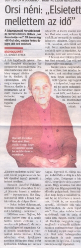 2010.12.29 - Kisalföld - Interjú Horváth Józsefnéval